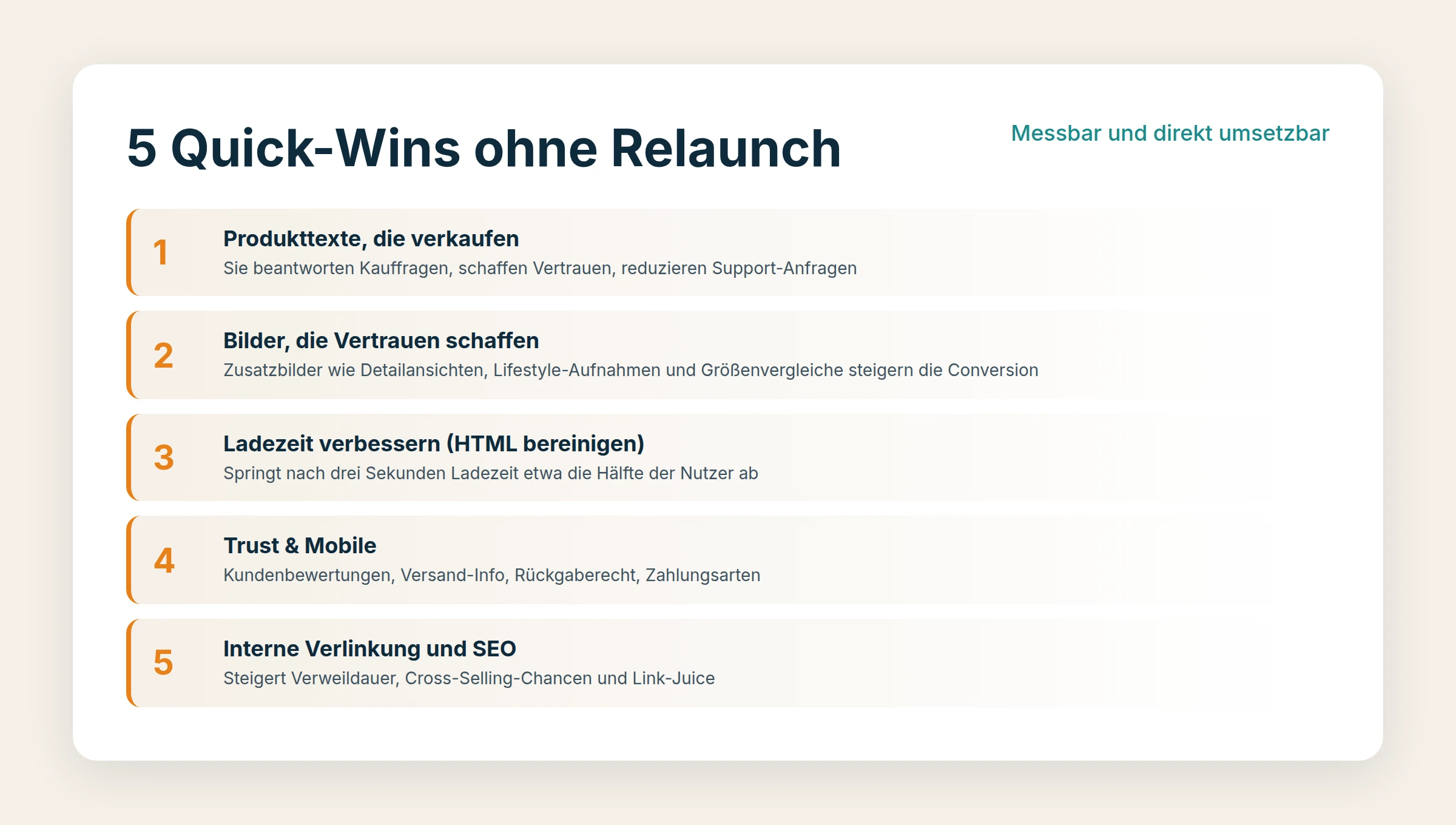 JTL-Shop Conversion optimieren: 5 Quick-Wins ohne Relaunch